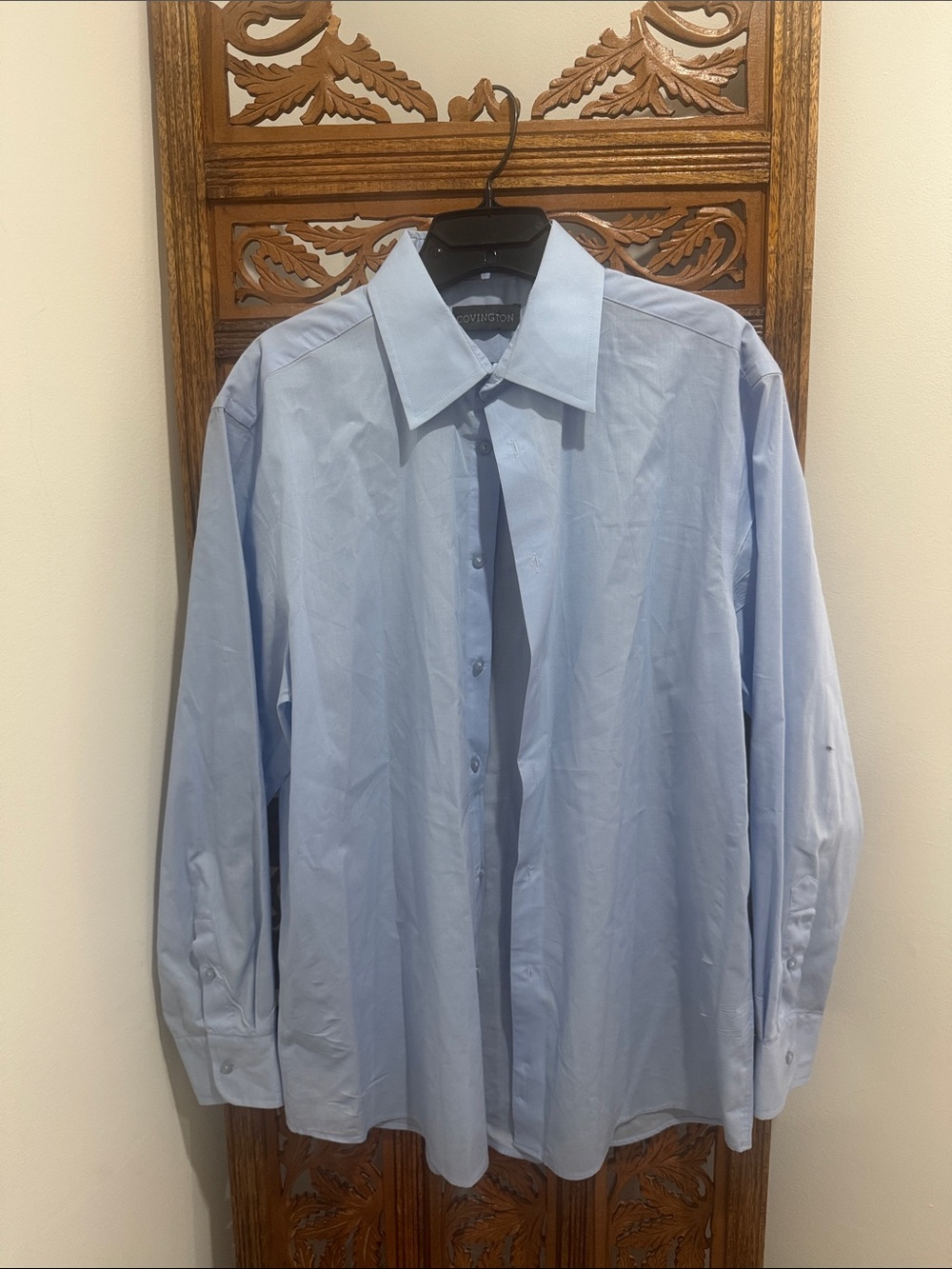 Covington Light Blue Men's Dress Shirt - Classic Spread Collar